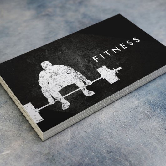 Fitness Personal Trainer Bodybuilder Workout Dark Visitekaartje