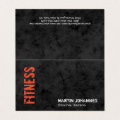 Fitness Personal Trainer Bodybuilding Modern Grijs Visitekaartje (Buitenkant ongevouwen)