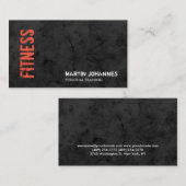Fitness Personal Trainer Bodybuilding Modern Grijs Visitekaartje (Voorkant / Achterkant)