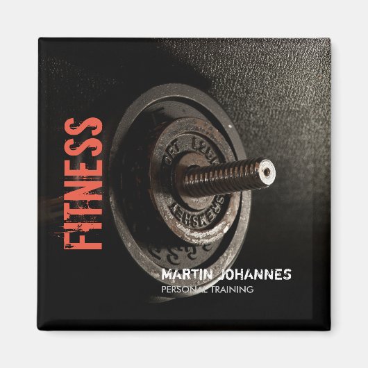 Fitness Personal Trainer Bodybuilding Modern Sharp Magneet (Voorkant)