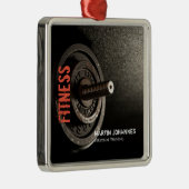 Fitness Personal Trainer Bodybuilding Modern Sharp Metalen Ornament (Rechts)