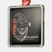 Fitness Personal Trainer Bodybuilding Modern Sharp Metalen Ornament (Links)