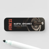 Fitness Personal Trainer Bodybuilding Modern Sharp Naamplaatje (In situ)