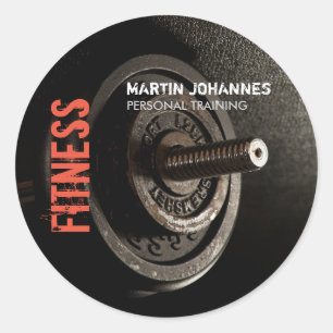 Fitness Personal Trainer Bodybuilding Modern Sharp Ronde Sticker