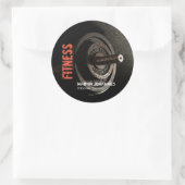 Fitness Personal Trainer Bodybuilding Modern Sharp Ronde Sticker (Tas)