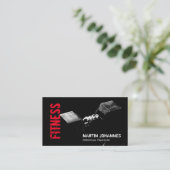 Fitness Personal Trainer Bodybuilding Modern Sharp Visitekaartje (Staand voorkant)