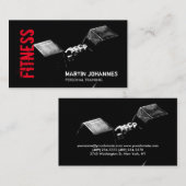 Fitness Personal Trainer Bodybuilding Modern Sharp Visitekaartje (Voorkant / Achterkant)