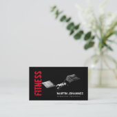 Fitness Personal Trainer Bodybuilding Modern Sharp Visitekaartje (Staand voorkant)