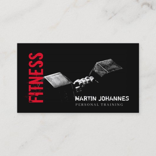 Fitness Personal Trainer Bodybuilding Modern Sharp Visitekaartje (Voorkant)