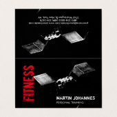 Fitness Personal Trainer Bodybuilding Modern Sharp Visitekaartje (Buitenkant ongevouwen)