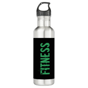 Fitness Personal Trainer Bodybuilding Modern Zwart Waterfles