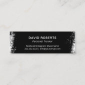 Fitness Personal Trainer Bold Black Grunge Mini Visitekaartje (Achterkant)