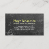 Fitness Personal Trainer Bold Text Dumbbell Logo Visitekaartje (Achterkant)