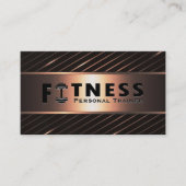 Fitness Personal Trainer Bold Text Dumbbell Logo Visitekaartje (Voorkant)
