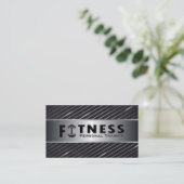 Fitness Personal Trainer Bold Text Dumbbell Logo Visitekaartje (Staand voorkant)