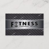 Fitness Personal Trainer Bold Text Dumbbell Logo Visitekaartje (Voorkant)