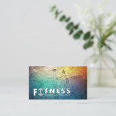 Fitness Personal Trainer Bold Text Dumbbell Logo Visitekaartje (Staand voorkant)