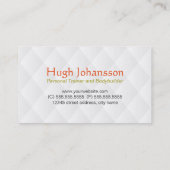 Fitness Personal Trainer Bold Text Dumbbell Logo Visitekaartje (Achterkant)