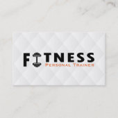 Fitness Personal Trainer Bold Text Dumbbell Logo Visitekaartje (Voorkant)