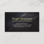 Fitness Personal Trainer Bold Text Dumbbell Logo Visitekaartje (Achterkant)