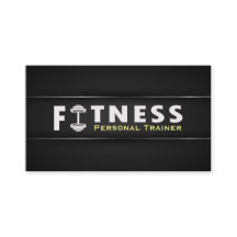 Fitness Personal Trainer Bold Text Dumbbell Logo