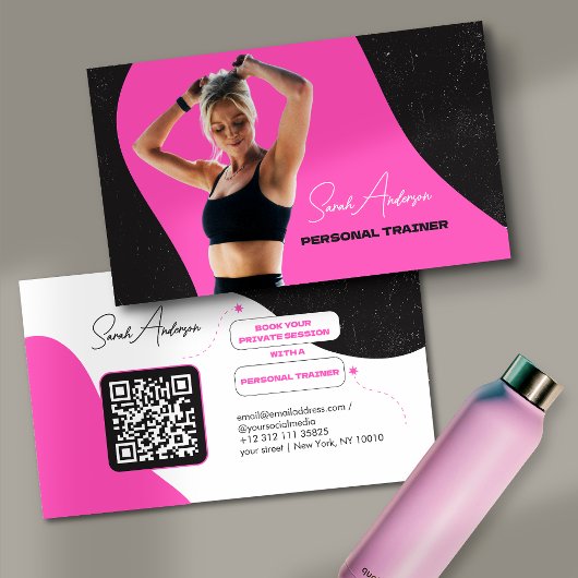 Fitness Personal Trainer Business Card Visitekaartje