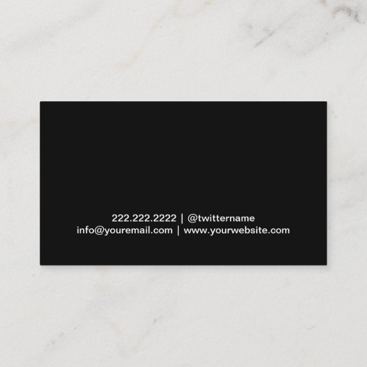 Fitness Personal Trainer Classy Black & Gold Visitekaartje (Achterkant)