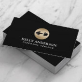 Fitness Personal Trainer Classy Black & Gold Visitekaartje