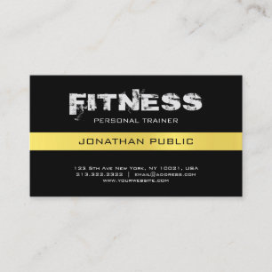 Fitness Personal Trainer Coach Trendy Plain Luxe Visitekaartje