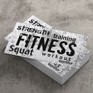 Fitness Personal Trainer Cool Grunge Professional Visitekaartje