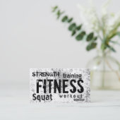 Fitness Personal Trainer Cool Grunge Professional Visitekaartje (Staand voorkant)