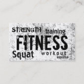 Fitness Personal Trainer Cool Grunge Professional Visitekaartje (Voorkant)