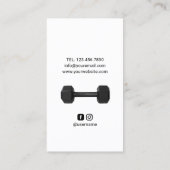 Fitness Personal Trainer Creative Dumbbell Splash Visitekaartje (Achterkant)