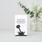 Fitness Personal Trainer Creative Dumbbell Splash Visitekaartje (Staand voorkant)