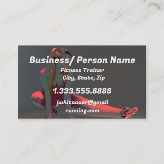Fitness Personal Trainer, Fitness Instructor Busi Visitekaartje (Voorkant)