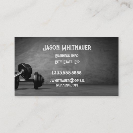 Fitness Personal Trainer, Fitness Instructor Visitekaartje (Voorkant)