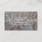 Fitness Personal Trainer Geometric Grunge Metal Visitekaartje (Achterkant)