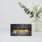 Fitness Personal Trainer Gold Typografie Business  Visitekaartje (Staand voorkant)