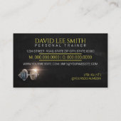 Fitness Personal Trainer Gold Typografie Business  Visitekaartje (Achterkant)