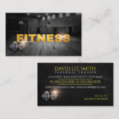 Fitness Personal Trainer Gold Typografie Business  Visitekaartje (Voorkant / Achterkant)