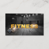 Fitness Personal Trainer Gold Typografie Business  Visitekaartje (Voorkant)