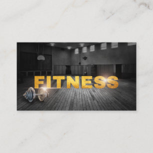 Fitness Personal Trainer Gold Typografie Business Visitekaartje