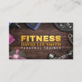 Fitness Personal Trainer Gold Typografie Business Visitekaartje