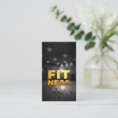Fitness Personal Trainer Gold Typografie Zakelijk Visitekaartje (Staand voorkant)