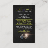 Fitness Personal Trainer Gold Typografie Zakelijk Visitekaartje (Achterkant)