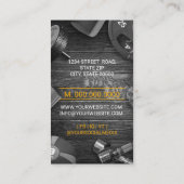 Fitness Personal Trainer Gold Typografie Zakelijk Visitekaartje (Achterkant)