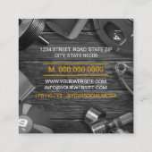 Fitness Personal Trainer Goud Typografie Vierkant  Vierkante Visitekaartje (Achterkant)