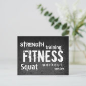 Fitness Personal Trainer Grunge Dark Professional Briefkaart (Staand voorkant)