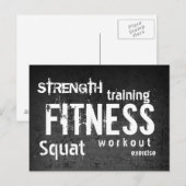 Fitness Personal Trainer Grunge Dark Professional Briefkaart (Voorkant / Achterkant)