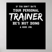 Fitness Personal Trainer Gym Motivation Poster (Voorkant)